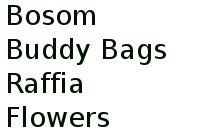 Bosom Buddy Bags Raffia Flowers