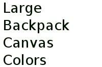 Large Backpack Canvas Colors