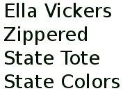 Ella Vickers Zippered State Tote State Colors