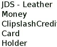 Jds - Leather Money Clip/credit Card Holder