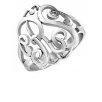 Sterling Silver With White Rhodium Plating 