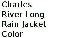 Charles River Long Rain Jacket Color