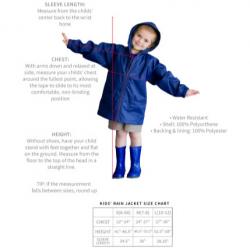 Wbvl Childrens Rain Jacket Sizes