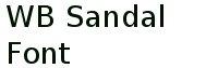 Wb Sandal Font