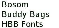 Bosom Buddy Bags Hbb Fonts