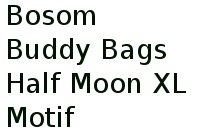 Bosom Buddy Bags Half Moon Xl Motif