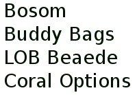 Bosom Buddy Bags Lob Beaede Coral Options