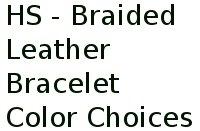 Hs - Braided Leather Bracelet Color Choices 