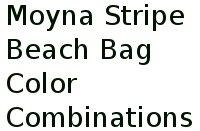 Moyna Stripe Beach Bag Color Combinations