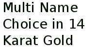 Multi Name Choice In 14 Karat Gold