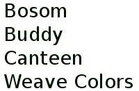 Bosom Buddy Canteen Weave Colors