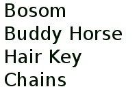 Bosom Buddy Horse Hair Key Chains