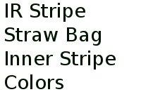 Ir Stripe Straw Bag Inner Stripe Colors