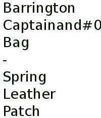 Barrington Captain's Bag - Spring Leather Patch