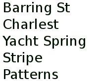 Barring St. Charlest Yacht Spring Stripe Patterns