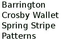 Barrington Crosby Wallet Spring Stripe Patterns