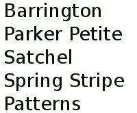 Barrington Parker Petite Satchel Spring Stripe Patterns