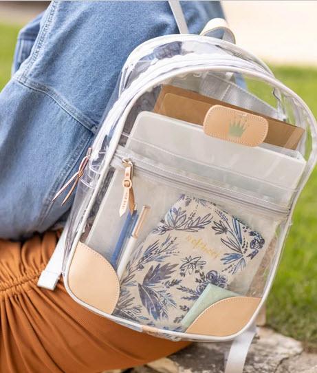  Jon Hart Designs Personalized Clear Backpack  Luggage & Bags > Backpacks