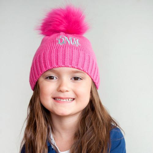 Personalized Hot Pink Childs Bella Hat