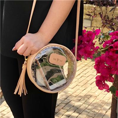 Jon Hart Designs Personalized Clear Luna Crossbody Purse  Apparel & Accessories > Handbags > Cross-Body Handbags