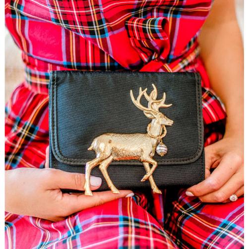 Lisi Lerch Eleanor Reindeer Adornment Clutch Lisi Lerch Eleanor Reindeer Adornment Clutch Apparel & Accessories > Handbags > Clutches & Special Occasion Bags