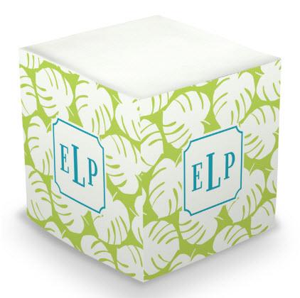 Boatman Geller Personalized Palm Lime Memo Cube  Office Supplies > General Supplies > Paper Products > Sticky Notes