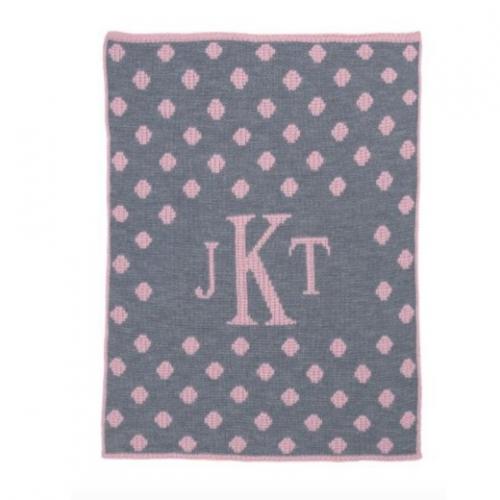 Dotted Monogrammed Butterscotch Blankees  Home & Garden > Linens & Bedding > Bedding > Blankets