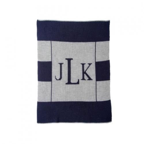 Monogrammed Mulit Striped Butterscotch Blankees  Home & Garden > Linens & Bedding > Bedding > Blankets