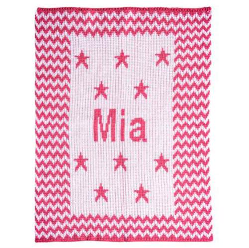 Chevron and Stars Personalized Crib Blankee  Home & Garden > Linens & Bedding > Bedding > Blankets