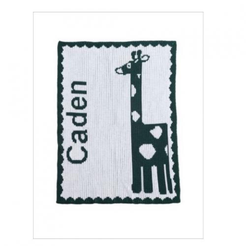 Giraffe and Name Butterscotch Blankees  Home & Garden > Linens & Bedding > Bedding > Blankets