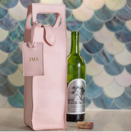 Jon Hart Designs Personalized Garrison Leather Wine Tote  Home & Garden > Kitchen & Dining > Food & Beverage Carriers > Wine Carrier Bags