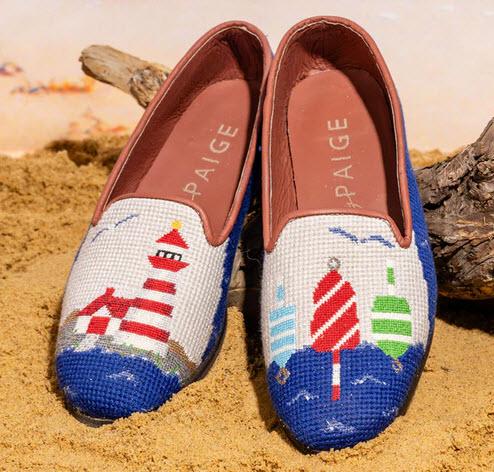 ByPaige Lighthouse and Buoy Needlepoint Loafers  Apparel & Accessories > Shoes > Loafers