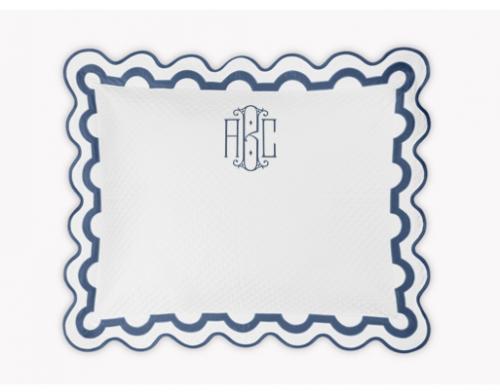 Mirasol Matelasse Boudoir with top 3" Monogram  Home & Garden > Linens & Bedding > Bedding > Pillowcases & Shams