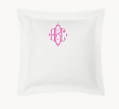 Matouk Elliot Euro Sham Top 3" Monogram  Home & Garden > Linens & Bedding > Bedding > Pillowcases & Shams