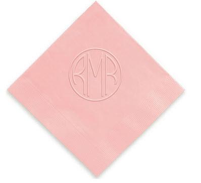 Embossed Graphics Delavan Monogrammed Napkin  Arts & Entertainment > Party & Celebration