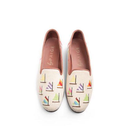 ByPaige Needlepoint Loafer in Tan Fleet  Apparel & Accessories > Shoes > Loafers