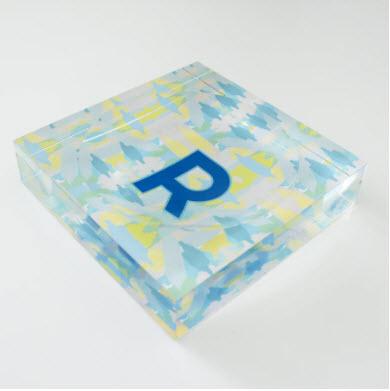 Clairebella Single Initial Mila Citrus Blue Catchall Tray Clairebella Single Initial Mila Citrus Blue Catchall Tray Home & Garden > Decor > Decorative Trays