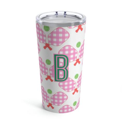 Clairebella Pickleball Pink Single Initial Large Tumbler Clairebella Pickleball Pink Single Initial Large Tumbler Home & Garden > Kitchen & Dining > Tableware > Drinkware > Tumblers