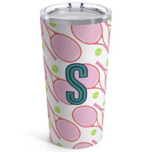 Clairebella Tennis Pink Single Initial Large Tumbler Clairebella Tennis Pink Single Initial Large Tumbler Home & Garden > Kitchen & Dining > Tableware > Drinkware > Tumblers