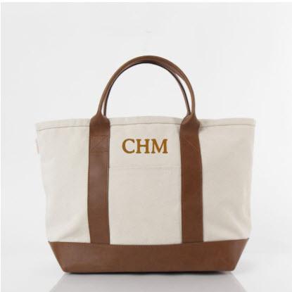 Monogrammed Kind Leather Tote SHIPS 9.18  Apparel & Accessories > Handbags > Tote Handbags