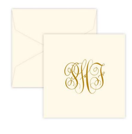 Henley Monogram Portrait Raised Ink Enclosure  Office Supplies > General Supplies > Paper Products > Stationery