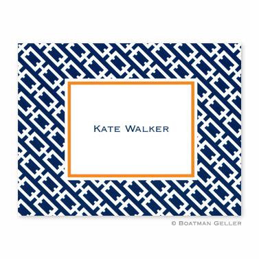 Boatman Geller Personalized Chain Link Navy Note  Office Supplies > General Supplies > Paper Products > Stationery