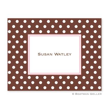 Boatman Geller Personalized Brown Dot Foldover Note  Office Supplies > General Supplies > Paper Products > Stationery