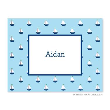 Boatman Geller Little Sailboat Blue Note  Office Supplies > General Supplies > Paper Products > Stationery