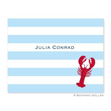 Boatman Geller Personalized Stripe Lobster Note  Office Supplies > General Supplies > Paper Products > Stationery