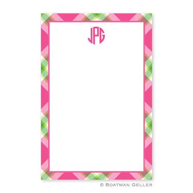 Boatman Geller Ashley Plaid Pink Notepad  Office Supplies > General Supplies > Paper Products > Notebooks & Notepads