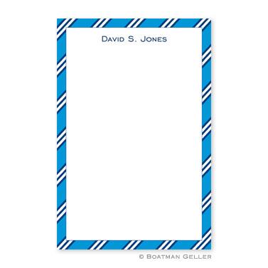 Boatman Geller Notepad in Repp Tie Blue & Navy   Office Supplies > General Supplies > Paper Products > Notebooks & Notepads