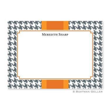 Boatman Geller Alex Houndstooth Gray Flat Card  Office Supplies > General Supplies > Paper Products > Stationery