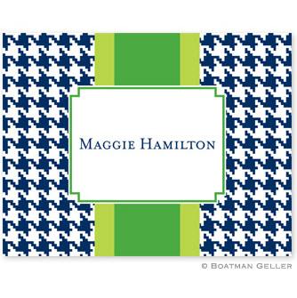 Boatman Geller Houndstooth in Navy Foldover Notes  Office Supplies > General Supplies > Paper Products > Stationery