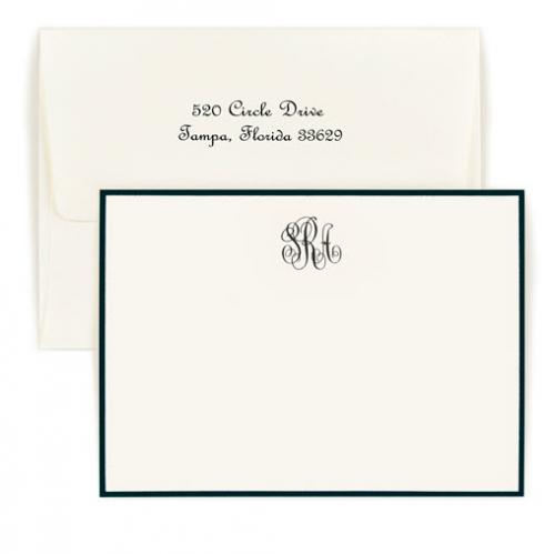 Embossed Graphics Classic Monogrammed Bordered Card  Office Supplies > General Supplies > Paper Products > Stationery